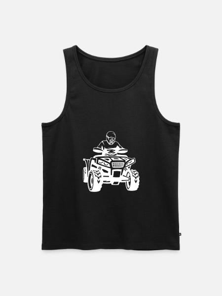 Quad - Men's Premium Organic Tank Top - black