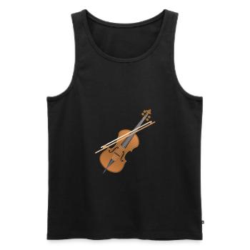 Cello - Männer Premium Bio Tank Top - Schwarz - Vorne - AI Model Male 178 light (178cm)