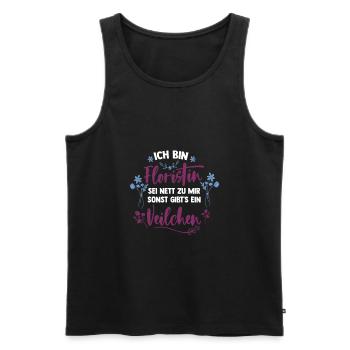 Floristin Nett Sonst Veilchen Florist Gärtnerin - Männer Premium Bio Tank Top - Schwarz - Vorne - AI Model Male 178 light (178cm)