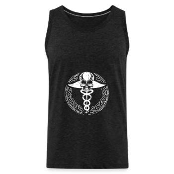 ambulance man - Men's Premium Organic Tank Top - charcoal grey - Front - Alexander (188cm)
