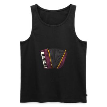 Akkordeon - Männer Premium Bio Tank Top - Schwarz - Vorne - AI Model Male 178 light (178cm)
