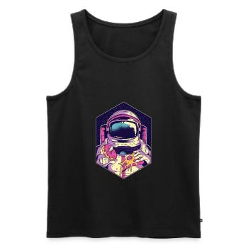 astronomy - Men's Premium Organic Tank Top - black - Front - Michal (187cm)