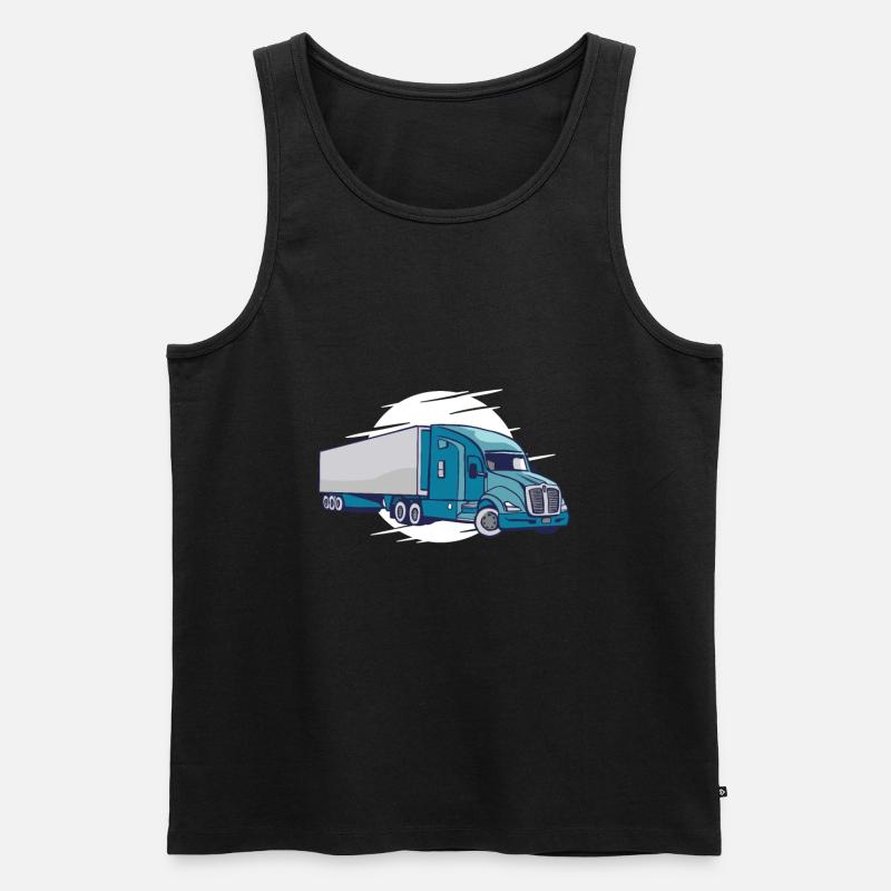 LKW - Männer Premium Bio Tank Top - Schwarz