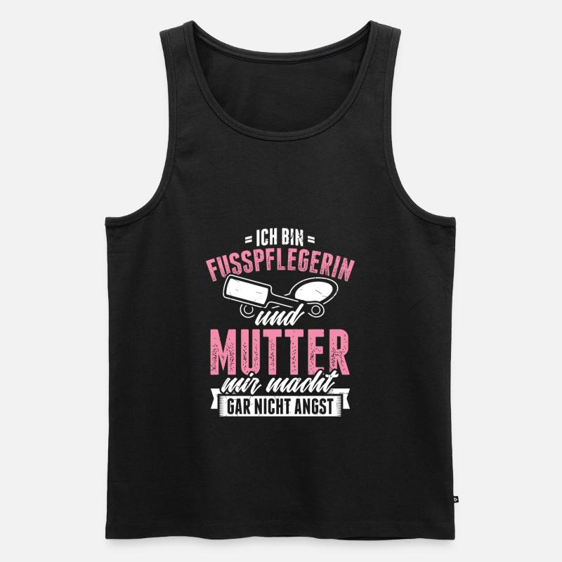 Fusspflegerin Und Mutter Fußpflege Fusspflege - Männer Premium Bio Tank Top - Schwarz