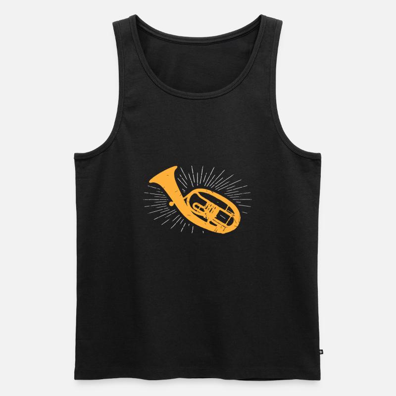 Tenorhorn - Männer Premium Bio Tank Top - Schwarz