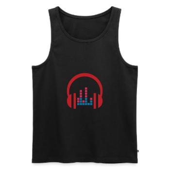 Sound engineer - Men's Premium Organic Tank Top - black - Front - AI Model Male 178 light (178cm)