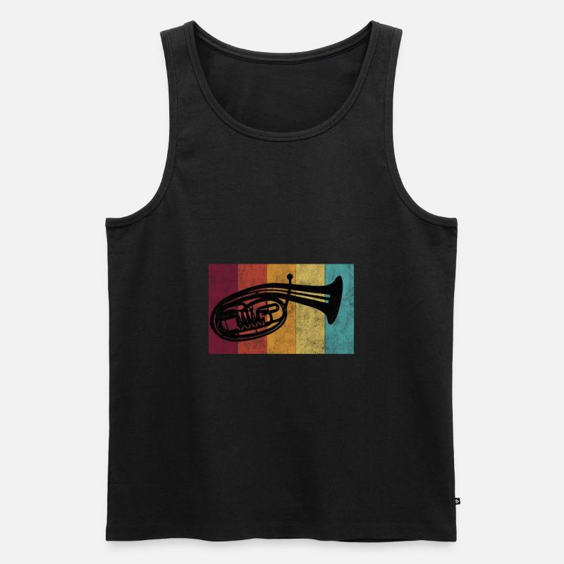 Tenorhorn - Männer Premium Bio Tank Top - Schwarz
