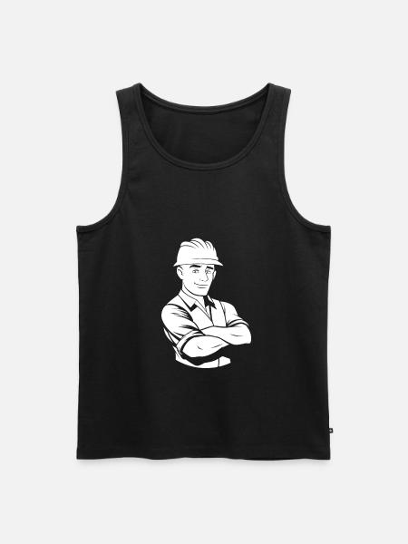 construction manager - Men's Premium Organic Tank Top - black