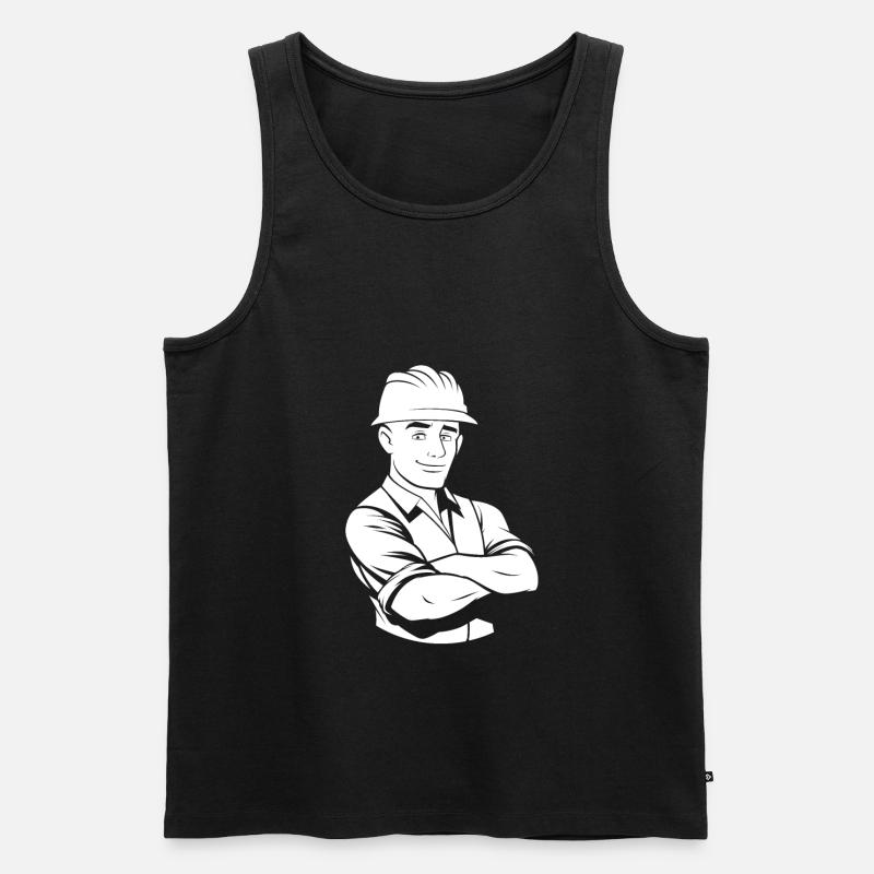 directeur de la construction - Débardeur bio Premium Homme - noir