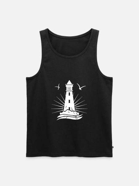 North Sea - Men's Premium Organic Tank Top - black