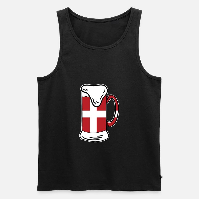 Dänemark - Männer Premium Bio Tank Top - Schwarz