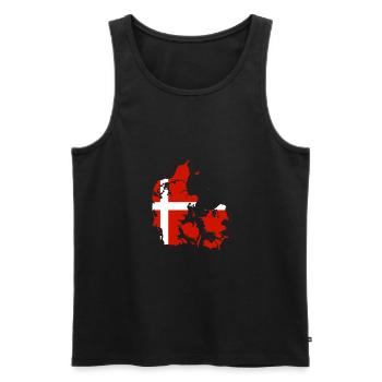 Denmark - Men's Premium Organic Tank Top - black - Front - Michal (187cm)