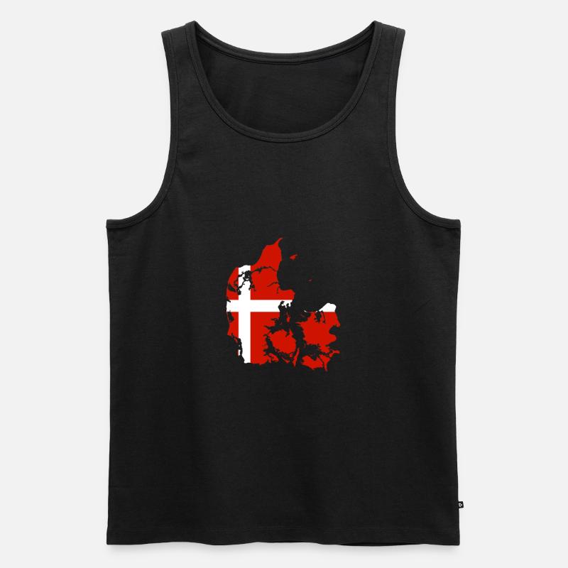 Dänemark - Männer Premium Bio Tank Top - Schwarz