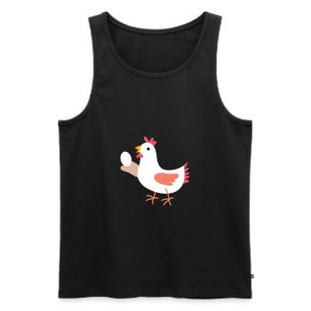 Chicken - Men's Premium Organic Tank Top - black - Front - AI Model Male 178 light (178cm)