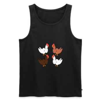 Chicken - Men's Premium Organic Tank Top - black - Front - AI Model Male 178 light (178cm)