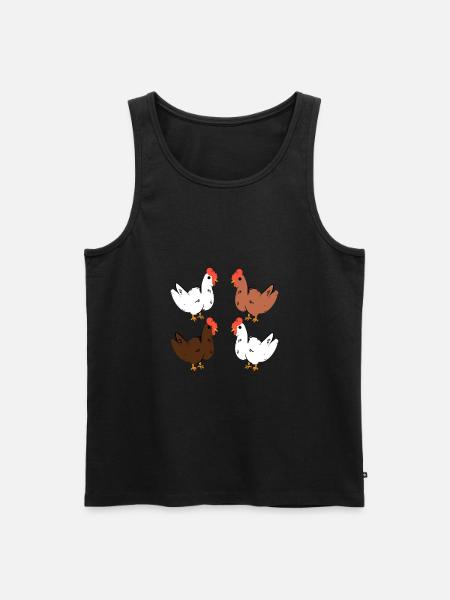 Chicken - Men's Premium Organic Tank Top - black