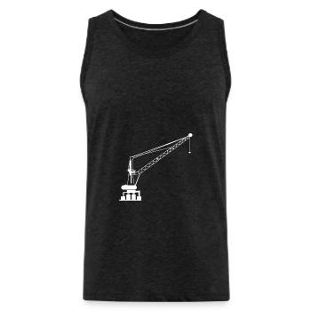 Crane operator - Men's Premium Organic Tank Top - charcoal grey - Front - Alexander (188cm)