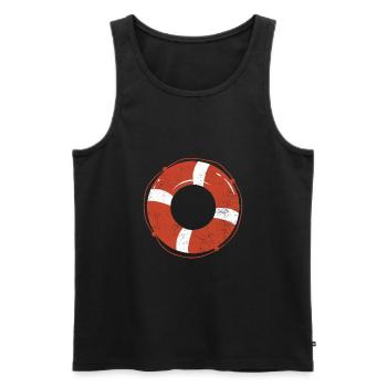 Bademeister - Männer Premium Bio Tank Top - Schwarz - Vorne - AI Model Male 178 light (178cm)