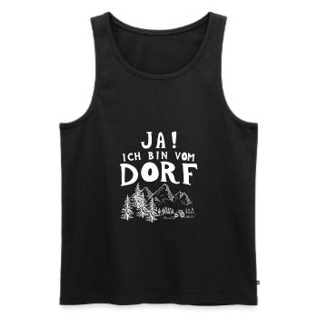 Bin Vom Dorf Dorfkind Dorffest Bauernhof - Männer Premium Bio Tank Top - Schwarz - Vorne - AI Model Male 178 light (178cm)