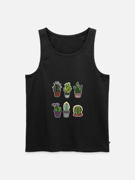 cactus - Men's Premium Organic Tank Top - black