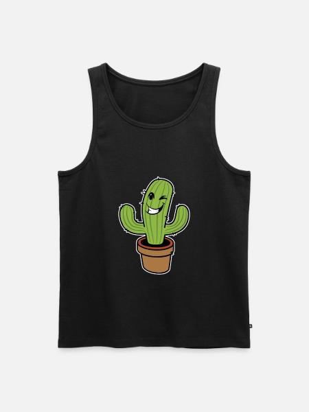 cactus - Men's Premium Organic Tank Top - black