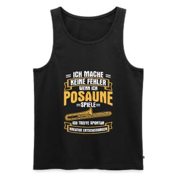Keine Fehler Posaune Posaunist Bläser Blaskapelle - Männer Premium Bio Tank Top - Schwarz - Vorne - Michal (187cm)
