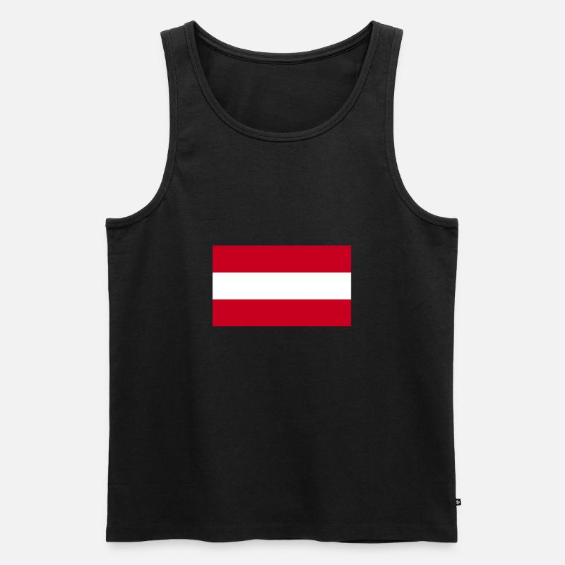 Österreich - Männer Premium Bio Tank Top - Schwarz