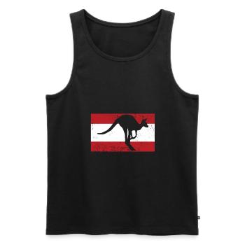 Österreich - Männer Premium Bio Tank Top - Schwarz - Vorne - AI Model Male 178 light (178cm)