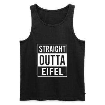 Straight Outta Eifel Eifler Eifeler Heimat - Männer Premium Bio Tank Top - Schwarz - Vorne - AI Model Male 178 light (178cm)