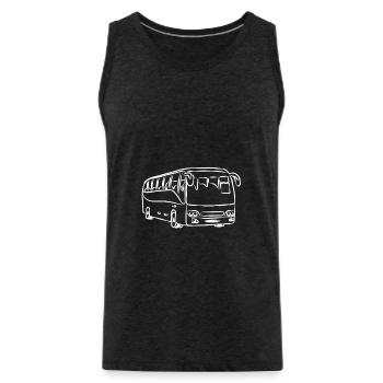 bus driver - Men's Premium Organic Tank Top - charcoal grey - Front - Alexander (188cm)