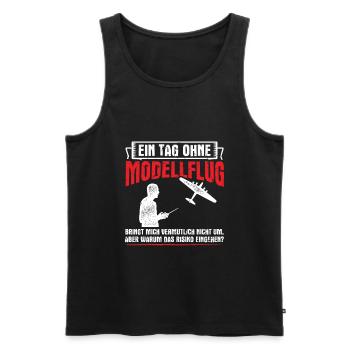 Tag Ohne Modellflug Modellfliegen Modellflieger - Männer Premium Bio Tank Top - Schwarz - Vorne - Michal (187cm)