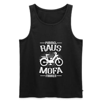 Pimmel Raus Mofa Mofafahrer Moped Mopedfahrer - Männer Premium Bio Tank Top - Schwarz - Vorne - AI Model Male 178 light (178cm)