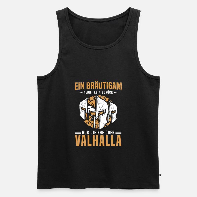 Bräutigam Kennt Kein Zurück - Männer Premium Bio Tank Top - Schwarz