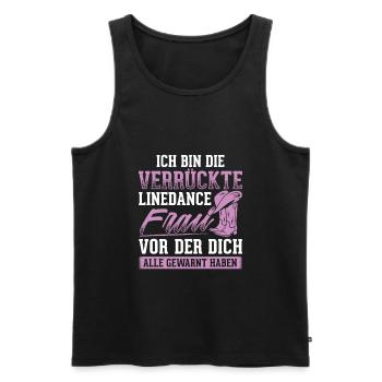 Verrückte Line Dance Frau Linedance Tänzerin - Männer Premium Bio Tank Top - Schwarz - Vorne - Michal (187cm)