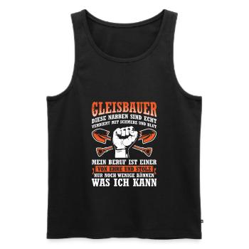 Gleisbauer Ehre Und Stolz Gleisbau Bauarbeiter - Männer Premium Bio Tank Top - Schwarz - Vorne - AI Model Male 178 light (178cm)