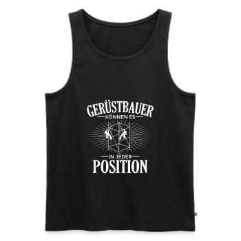 Gerüstbauer Jede Position Gerüster Gerüstbau - Männer Premium Bio Tank Top - Schwarz - Vorne - Michal (187cm)