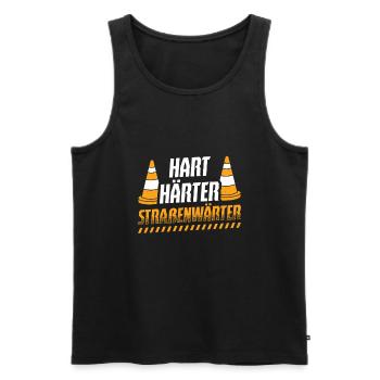 Hart Härter Straßenwärter Straßenbau - Männer Premium Bio Tank Top - Schwarz - Vorne - Michal (187cm)