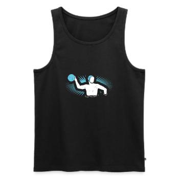 Water polo - Débardeur bio Premium Homme - noir - Devant - Michal (187cm)