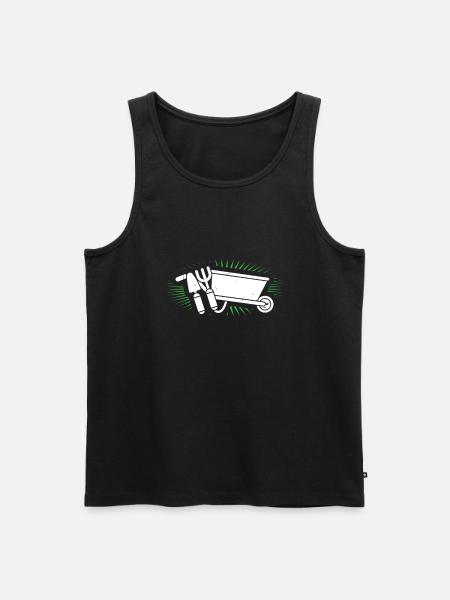 garden - Men's Premium Organic Tank Top - black
