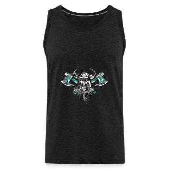 Wikinger - Männer Premium Bio Tank Top - Anthrazit - Vorne - Alexander (188cm)