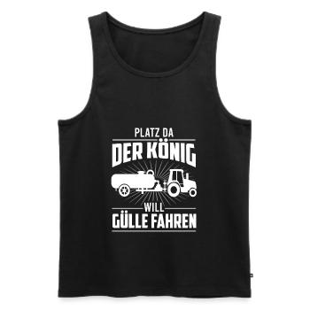 König Will Gülle Fahren Bauer Landwirt Traktor - Männer Premium Bio Tank Top - Schwarz - Vorne - Michal (187cm)