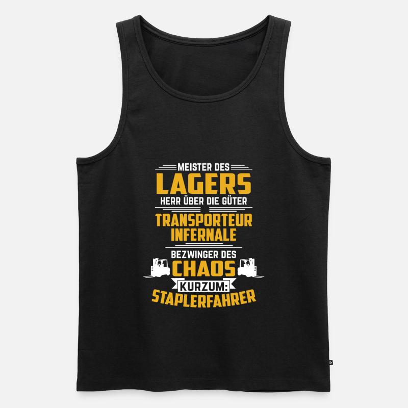Gabelstapler Lager Geschenkidee - Männer Premium Bio Tank Top - Schwarz