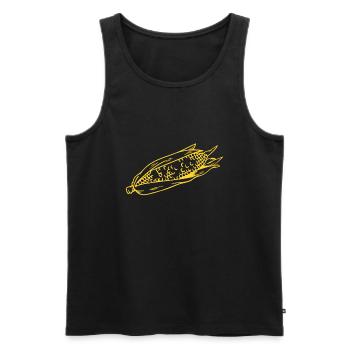 Corn - Men's Premium Organic Tank Top - black - Front - AI Model Male 178 light (178cm)