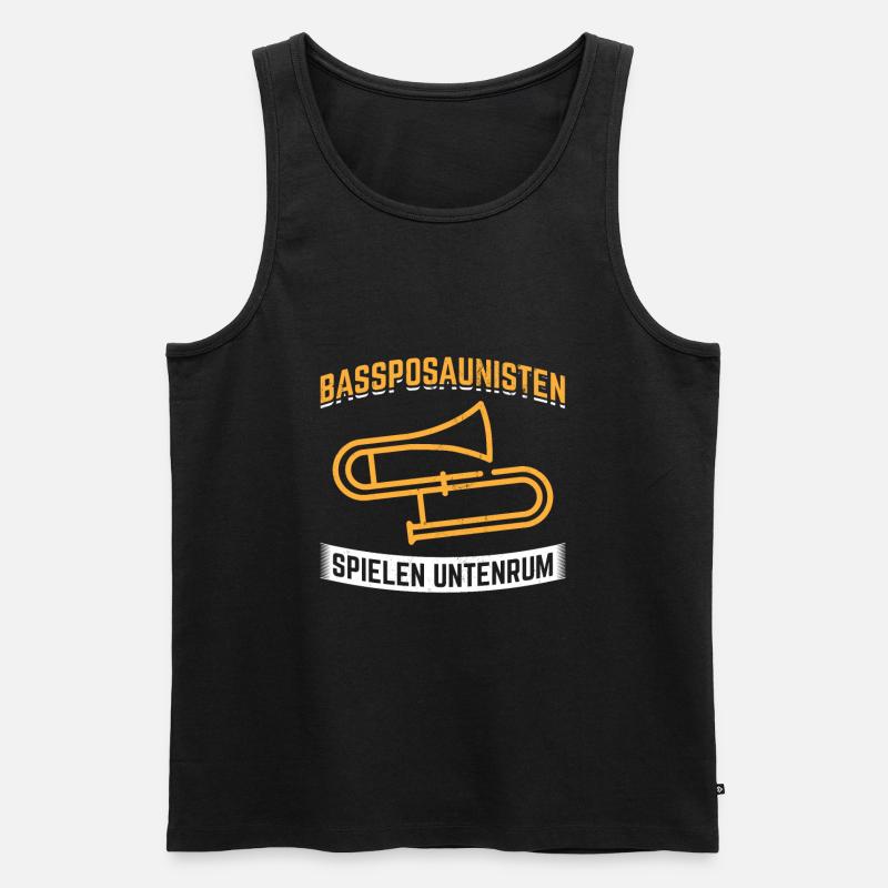 Posaune Orchester - Männer Premium Bio Tank Top - Schwarz