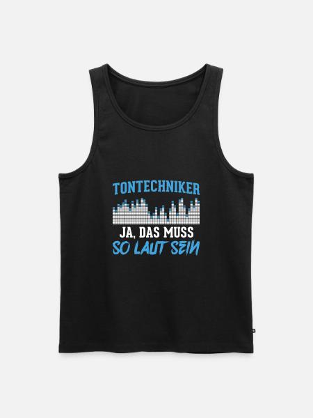 Tontechniker Tontechnik - Männer Premium Bio Tank Top - Schwarz