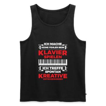 Pianist Piano Klavier - Männer Premium Bio Tank Top - Schwarz - Vorne - Michal (187cm)