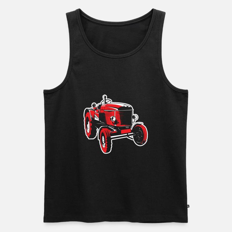 Traktor - Männer Premium Bio Tank Top - Schwarz