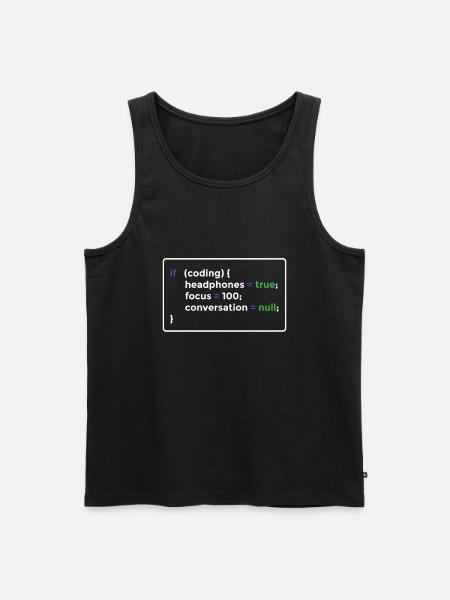 Programmer programming - Men's Premium Organic Tank Top - black