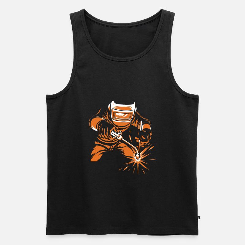 Schweißer - Männer Premium Bio Tank Top - Schwarz