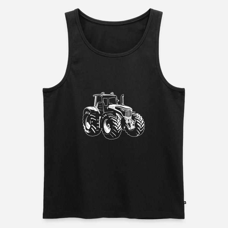 traktor - Herre Premium økologisk tanktop - sort